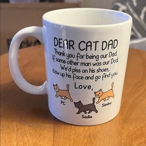 Cat Dad Mug - White Ceramic
